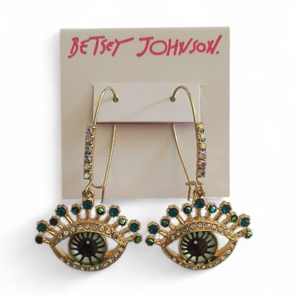 Betsey Johnson Eye Drop Earrings